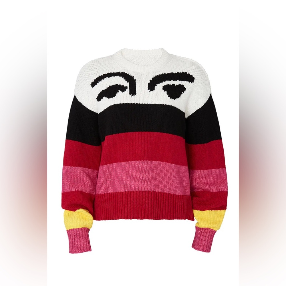 DEREK LAM 10 COSBY XS Multi Stripe Chunky Sweater